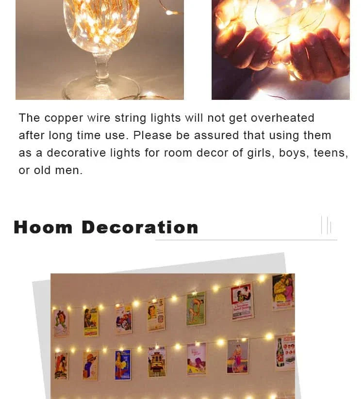 Luzes de Fadas Natalinas à Prova d'Água – Encanto e Magia