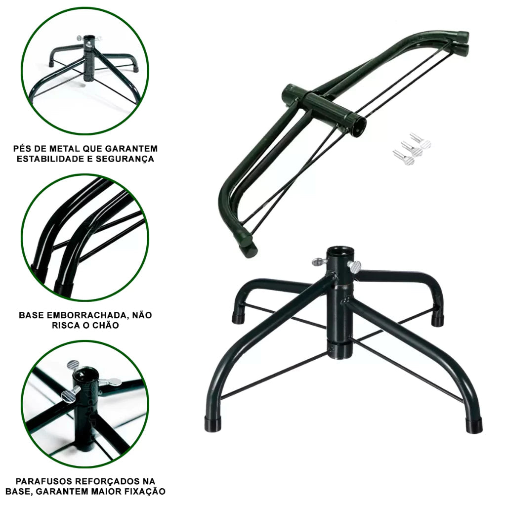 Árvore de Natal Pinheiro sem Led Montagem rápida