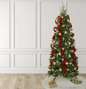 Kit de Bolas Natalinas em Vidro Dourado e Prateado (15 Peças)