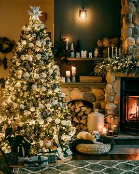 Árvore Realeza com 1200 LEDs Brancos e Coloridos