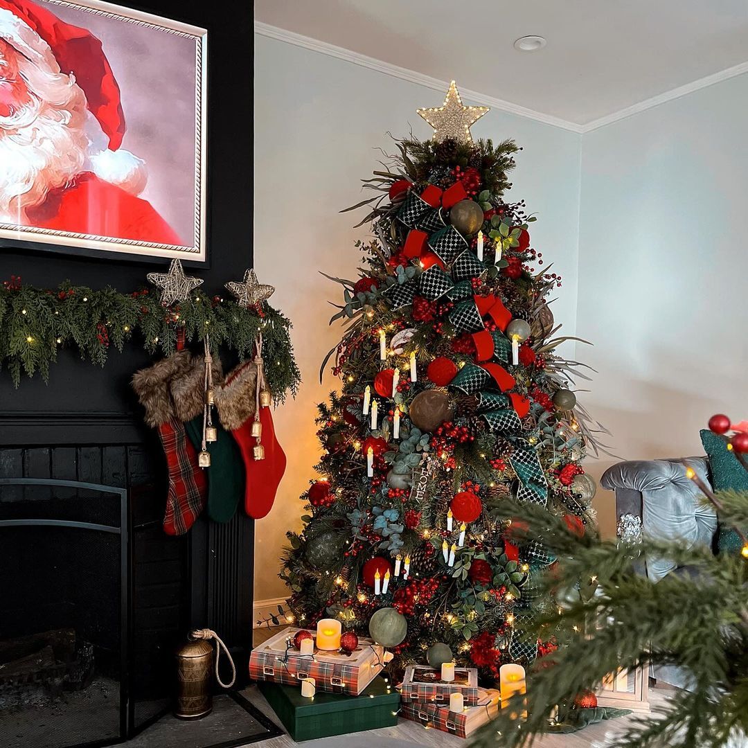 Árvore Tribeca Azul com 550 LEDs Quentes